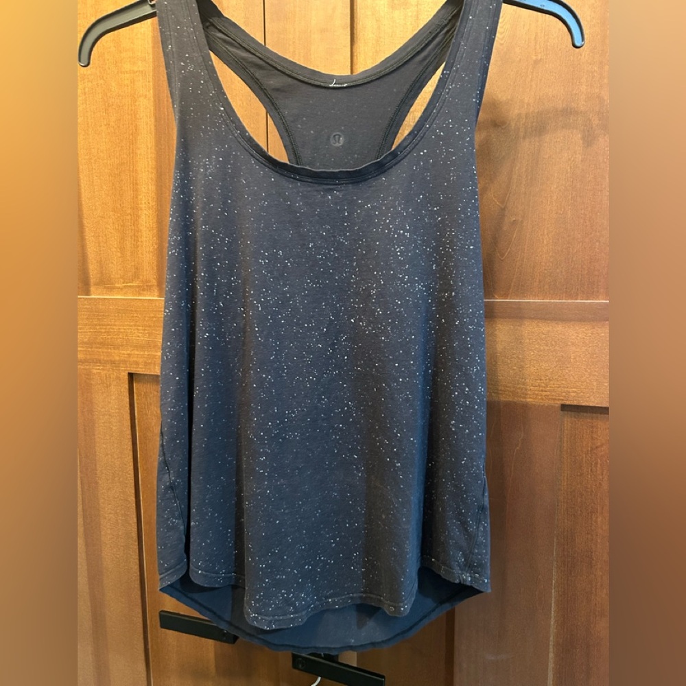 Women's Black Speckled racerback Tank Top size 6